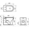 Приставной безободковый унитаз BELBAGNO FLAY-R BB1003CBR